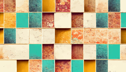 patchwork tiles pattern geometric decor digital tile.
