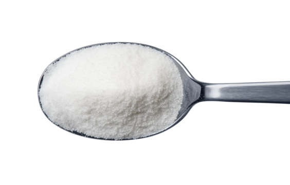 Spoon of sugar isolated 