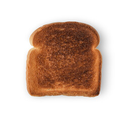 Slice of white bread isolated