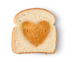 Slice of white bread isolated