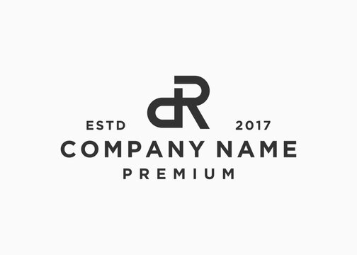 letter dr logo design vector illustration template