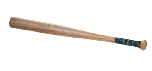 Wooden baseball bat isolated on white  