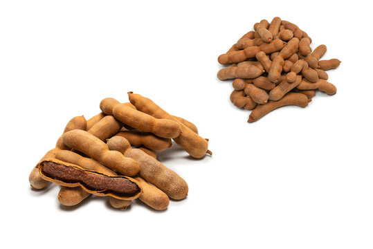 Sweet tamarind isolated on white background.