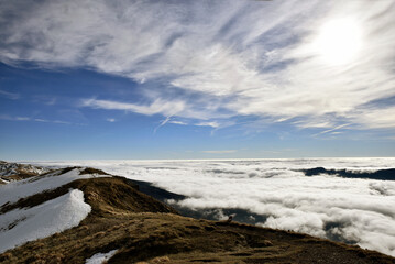 Nebbia vista dall'alto