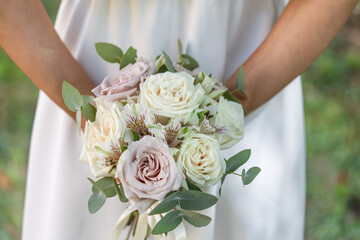 Beautiful wedding Bouquet of roses