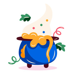 ISolated Witch cauldron HAlloween icon Vector