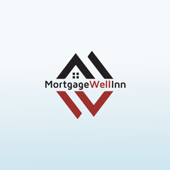 Letter MW real estate vector logo design
