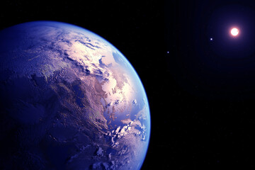 Exoplanet in deep space. Elements of this image furnished by NASA