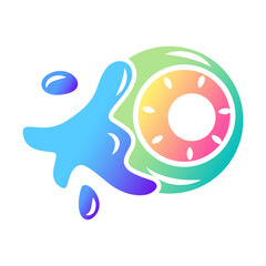 Isolated zombie eye HAlloween icon Vector