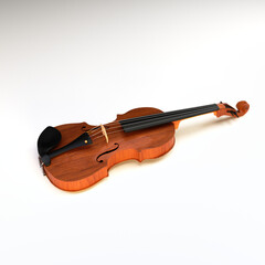 violin isolated on white