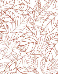seamless abstract background with  leaves. Botanical clip art. Vector floral pattern.