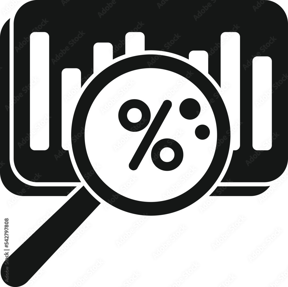 Poster percent market segmentation icon simple vector. segment target. chart share