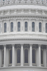 A detail of the Capitol Building Washington DC