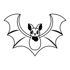 Isolated bat icon HAlloween season Vector