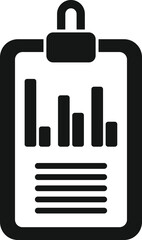 Business clipboard icon simple vector. Market target. People chart