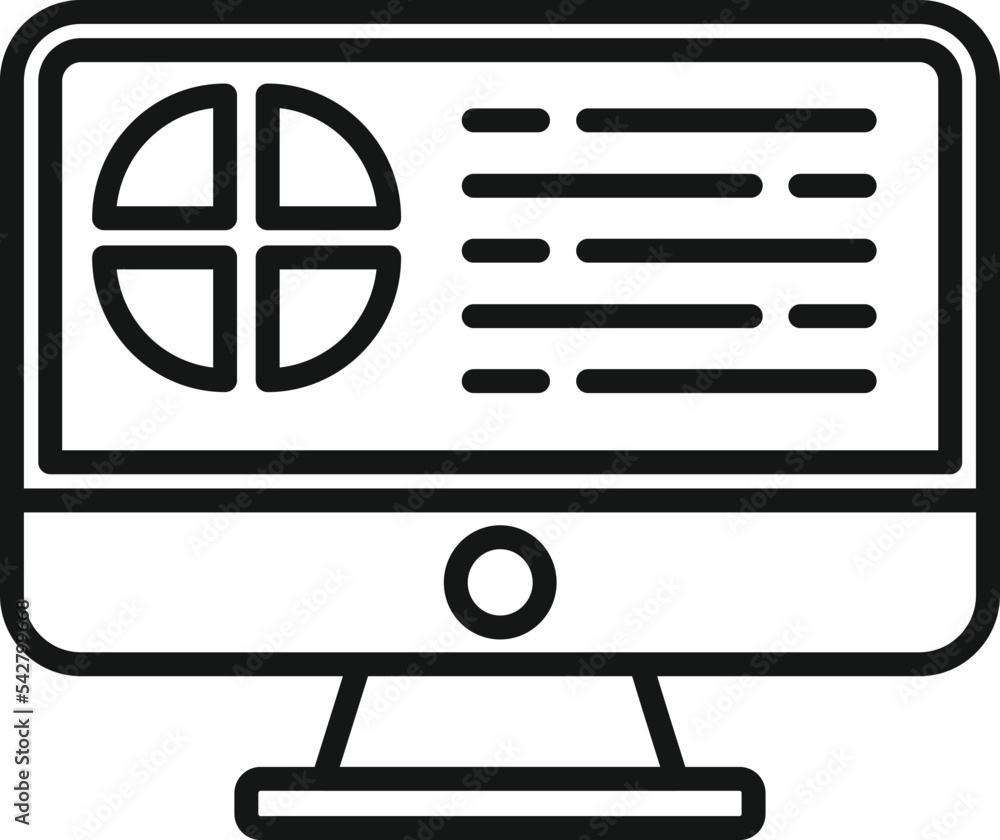 Poster market segmentation icon outline vector. segment target. chart share