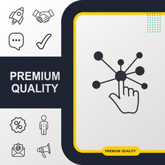 Interactive interface icon graphic element. Modern design.