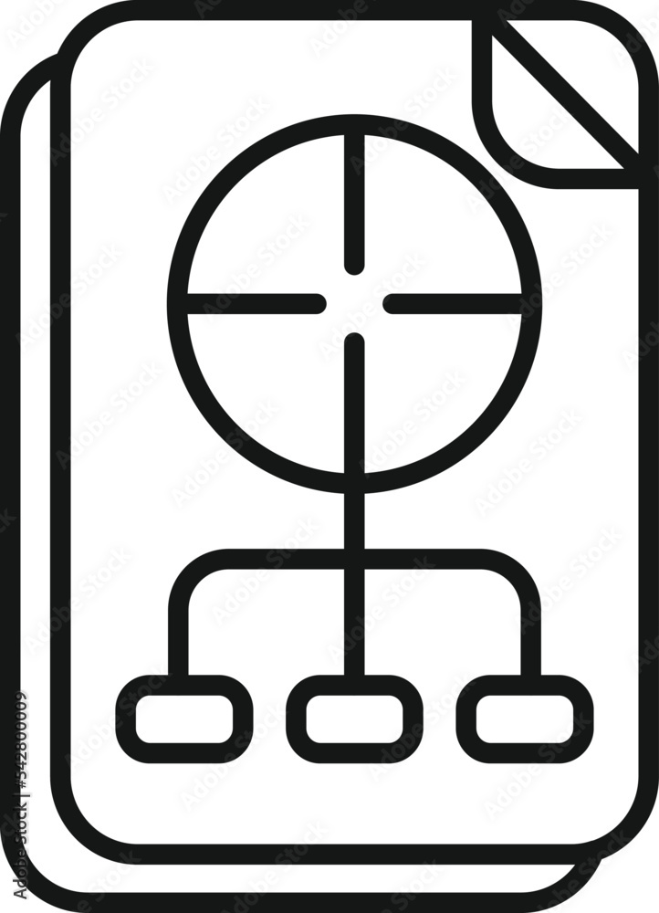 Poster segment icon flat vector. market target. share analysis