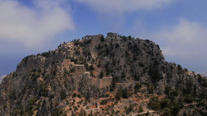 Buffavento Castle with sea view in Kyrenia, North Cyprus