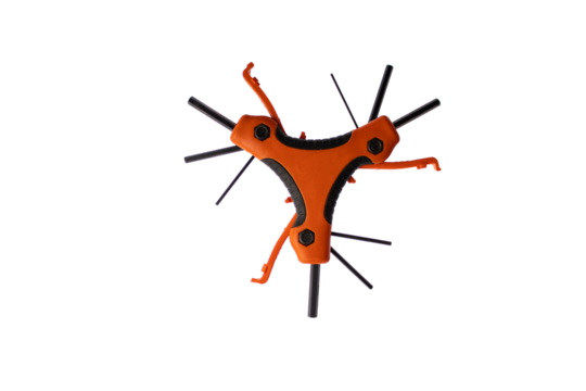 alen portable orange and black set of keys with transparent background png