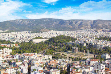 Fototapeta na wymiar Beautiful view of Athens landscape, Greece