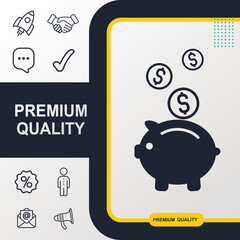 Account icon graphic element. Modern design.