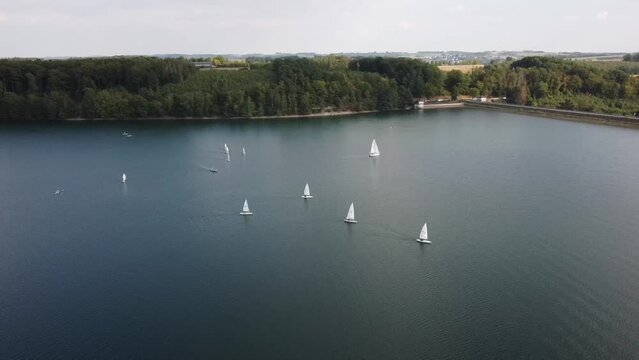 Dronenflug &uuml;ber die Bevertalsperre H&uuml;ckeswagen K&auml;fernberg