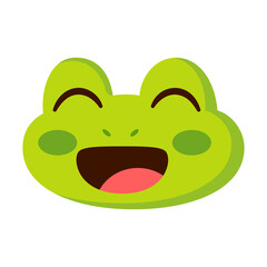 Isolated cute frog avatar character Vector