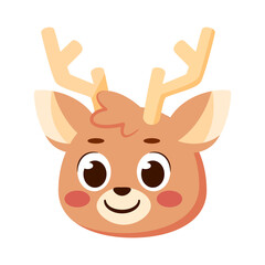 Isolated cute reindeer avatar character Vector