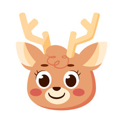 Isolated cute reindeer avatar character Vector