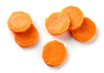 fresh raw carrot slices