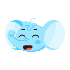 Isolated cute elephant avatar character Vector