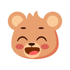 Isolated cute bear avatar character Vector