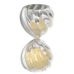 3d rendering illustration of a decorative hourglass