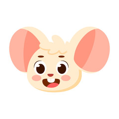 Isolated cute mouse avatar character Vector