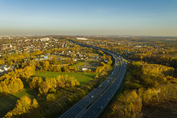 Katowice- Autostrada A4 - ruda śląska - droga na śląsku