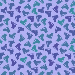 Winter sports shoes seamless ice skates pattern for Christmas wrapping paper and kids clothes print and fabrics