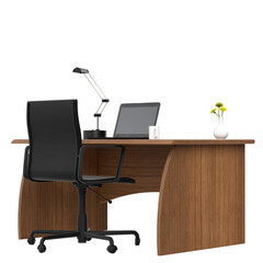 3d rendering illustration of a desk