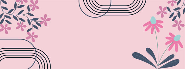 abstract hand drawn plant mural background.for covers, wallpapers, banners.beautiful and artistic colorful designs © ArtThree