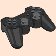 Vector Standard gamepad for console and computer games Layers separated