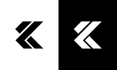 letter k or c abstract logo design