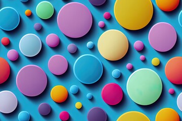 Fidget toy pattern. Popit sensory 2d illustrated toy. Seamless pastel rainbow popular pop it. 3d soft realistic antistress fidgeting toy. Bubble popit fidget 2d illustrated. Anti stress sensory - obrazy, fototapety, plakaty
