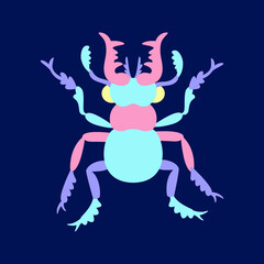 Fototapeta premium Isolated pastry colored beetle icon Vector