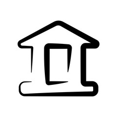 Bank Building icon template PNG file