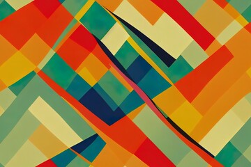 Retro summer 70s rainbow stripes pattern. Retrowave 80s art retro rainbow illustration. Seamless background. turquoise and orange retro colors 1970s. Abstract geometric background.