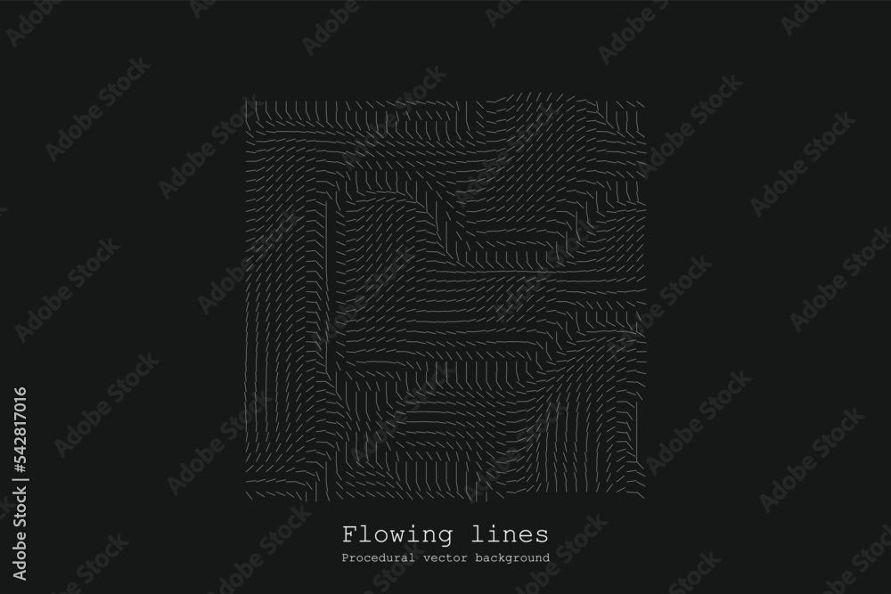 Poster abstract line matrix pattern. noise flow dynamic.