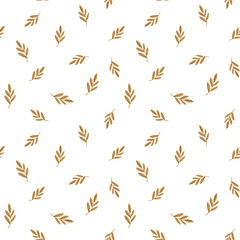 Pencil drawing floral fall boho seamless pattern. Digital seamless wallpaper, fabric print, textile design. Can be used for scrapbook paper, wrapping paper, packaging.