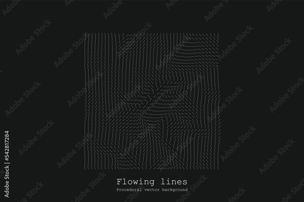 Poster abstract line matrix pattern. noise flow dynamic.