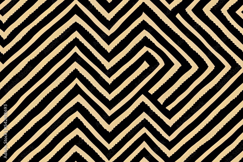 Poster seamless abstract pattern in paisley style. striped vertical print for textiles and paper. 2d illust