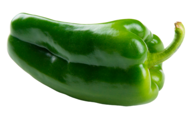 Green bell pepper isolated with transparent background png